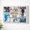 My Favorite Hockey Player Calls Me Dad Canvas Print Wall Art Personalized Custom Photo Father’s Day Gift For Daddy