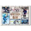 My Favorite Hockey Player Calls Me Dad Canvas Print Wall Art Personalized Custom Photo Father’s Day Gift For Daddy