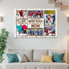 My Favorite Hockey Player Calls Me Mom Canvas Print Wall Art Personalized Custom Photo Mother’s Day Gift For Mommy