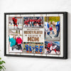 My Favorite Hockey Player Calls Me Mom Canvas Print Wall Art Personalized Custom Photo Mother’s Day Gift For Mommy