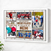 My Favorite Hockey Player Calls Me Mom Canvas Print Wall Art Personalized Custom Photo Mother’s Day Gift For Mommy
