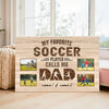 My Favorite Soccer Player Calls Me Dad - Custom Photo Canvas Gift