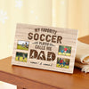 My Favorite Soccer Player Calls Me Dad - Custom Photo Canvas Gift