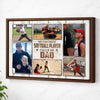 My Favorite Softball Player Calls Me Dad Canvas Print Wall Art Personalized Custom Photo Father’s Day Gift For Daddy