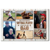 My Favorite Softball Player Calls Me Dad Canvas Print Wall Art Personalized Custom Photo Father’s Day Gift For Daddy