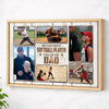 My Favorite Softball Player Calls Me Dad Canvas Print Wall Art Personalized Custom Photo Father’s Day Gift For Daddy