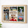 My Favorite Softball Player Calls Me Mom Canvas Print Wall Art Personalized Custom Photo Mother’s Day Gift For Mommy