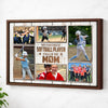 My Favorite Softball Player Calls Me Mom Canvas Print Wall Art Personalized Custom Photo Mother’s Day Gift For Mommy