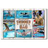 My Favorite Swimmer Calls Me Dad Canvas Print Wall Art Personalized Custom Photo Father’s Day Gift For Daddy
