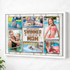 My Favorite Swimmer Calls Me Mom Canvas Print Wall Art Personalized Custom Photo Mother’s Day Gift For Mommy - White