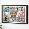 My Favorite Swimmer Calls Me Mom Canvas Print Wall Art Personalized Custom Photo Mother’s Day Gift For Mommy - Black