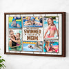 My Favorite Swimmer Calls Me Mom Canvas Print Wall Art Personalized Custom Photo Mother’s Day Gift For Mommy - Brown