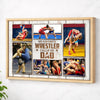My Favorite Wrestler Calls Me Dad Canvas Print Wall Art Personalized Custom Photo Father’s Day Gift For Daddy - Natural