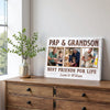 Pap And Grandson Best Friends For Life Personalized Custom Photo Canvas Print Wall Art Father’s Day Gift