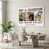 Pap And Grandson Best Friends For Life Personalized Custom Photo Canvas Print Wall Art Father’s Day Gift