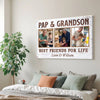 Pap And Grandson Best Friends For Life Personalized Custom Photo Canvas Print Wall Art Father’s Day Gift