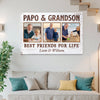 Papo And Grandson Best Friends For Life Personalized Custom Photo Canvas Print Wall Art Father’s Day Gift
