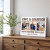 Papo And Grandson Best Friends For Life Personalized Custom Photo Canvas Print Wall Art Father’s Day Gift