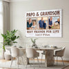 Papo And Grandson Best Friends For Life Personalized Custom Photo Canvas Print Wall Art Father’s Day Gift