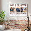 Papo And Grandson Best Friends For Life Personalized Custom Photo Canvas Print Wall Art Father’s Day Gift