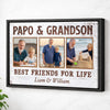 Papo And Grandson Best Friends For Life Personalized Custom Photo Canvas Print Wall Art Father’s Day Gift