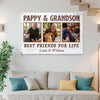 Pappy And Grandson Best Friends For Life Personalized Custom Photo Canvas Print Wall Art Father’s Day Gift