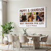 Pappy And Grandson Best Friends For Life Personalized Custom Photo Canvas Print Wall Art Father’s Day Gift