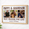 Pappy And Grandson Best Friends For Life Personalized Custom Photo Canvas Print Wall Art Father’s Day Gift