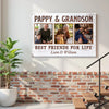 Pappy And Grandson Best Friends For Life Personalized Custom Photo Canvas Print Wall Art Father’s Day Gift