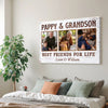 Pappy And Grandson Best Friends For Life Personalized Custom Photo Canvas Print Wall Art Father’s Day Gift