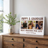 Pappy And Grandson Best Friends For Life Personalized Custom Photo Canvas Print Wall Art Father’s Day Gift