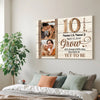 Personalized 10 Years Anniversary Grow Old Along With Me Canvas Wall Art Custom Photo For Husband And Wife