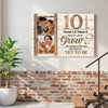 Personalized 10 Years Anniversary Grow Old Along With Me Canvas Wall Art Custom Photo For Husband And Wife