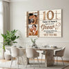 Personalized 10 Years Anniversary Grow Old Along With Me Canvas Wall Art Custom Photo For Husband And Wife