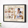Personalized 1st Birthday Canvas Prints - First Gift - Custom Baby Photo My Year - Black Frame / 14x11