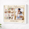 Personalized 1st Birthday Canvas Prints - First Gift - Custom Baby Photo My Year - White Frame / 14x11