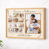Personalized 1st Birthday Canvas Prints - First Gift - Custom Baby Photo My Year - Natural Frame / 14x11