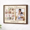 Personalized 1st Birthday Canvas Prints - First Gift - Custom Baby Photo My Year - Brown Frame / 14x11
