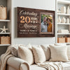 Personalized 20th Anniversary Canvas - Wedding Gift with Custom Photo Wall Art