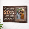 Personalized 20th Anniversary Canvas - Wedding Gift with Custom Photo Wall Art - No Frame / 12x9