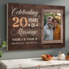 Personalized 20th Anniversary Canvas - Wedding Gift with Custom Photo Wall Art
