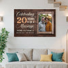 Personalized 20th Anniversary Canvas - Wedding Gift with Custom Photo Wall Art