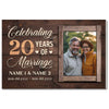 Personalized 20th Anniversary Canvas - Wedding Gift with Custom Photo Wall Art - 12x9