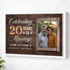 Personalized 20th Anniversary Canvas - Wedding Gift with Custom Photo Wall Art - White Frame / 12x9