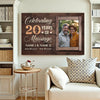 Personalized 20th Anniversary Canvas - Wedding Gift with Custom Photo Wall Art