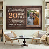 Personalized 20th Anniversary Canvas - Wedding Gift with Custom Photo Wall Art