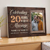 Personalized 20th Anniversary Canvas - Wedding Gift with Custom Photo Wall Art