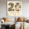 Personalized 20th Birthday Canvas Prints - Celebration Gift - Custom Photo Happy