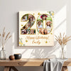 Personalized 20th Birthday Canvas Prints - Celebration Gift - Custom Photo Happy