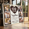 Personalized 2nd Years Together Canvas Wall Art Wedding Anniversary Custom Photo Gift Celebrating Husband And Wife